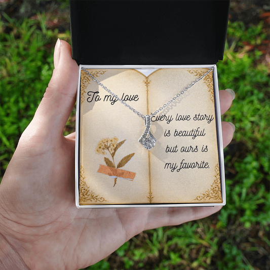 Rustic Floral Romance Card - My Favorite Love Story