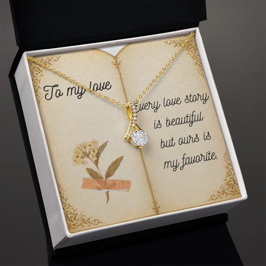 Rustic Floral Romance Card - My Favorite Love Story