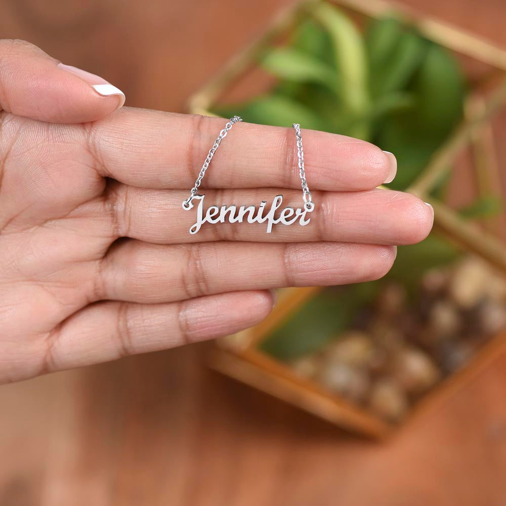 "To My Love" - Custom Name Necklace - Soft Pink Floral