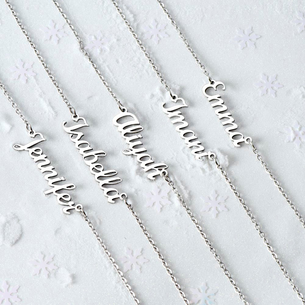 "To My Love" - Custom Name Necklace - Soft Pink Floral