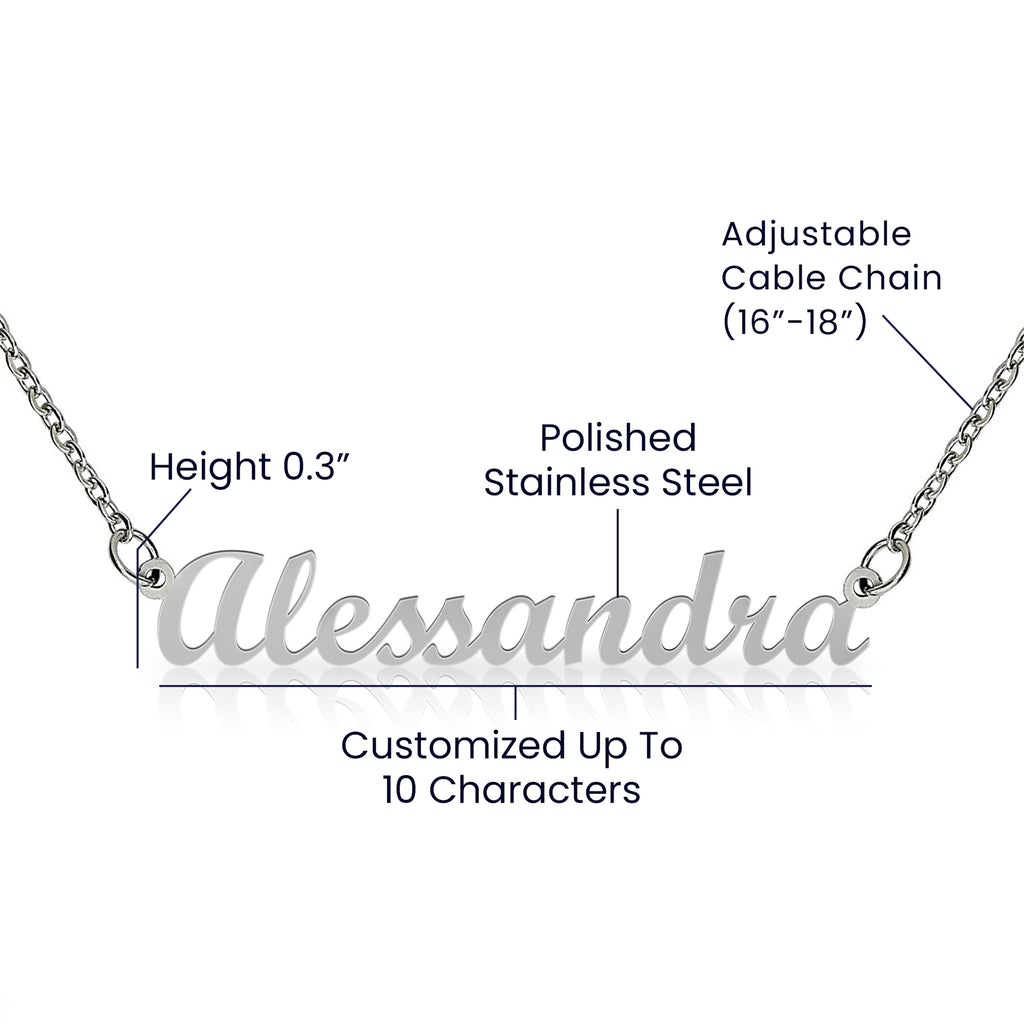 "To My Love" - Custom Name Necklace - Soft Pink Floral